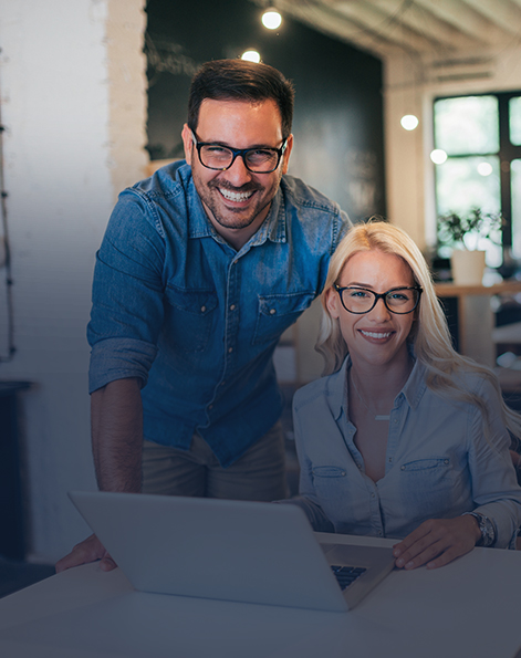 Couple of professionals from a powdercoating perth company smiling